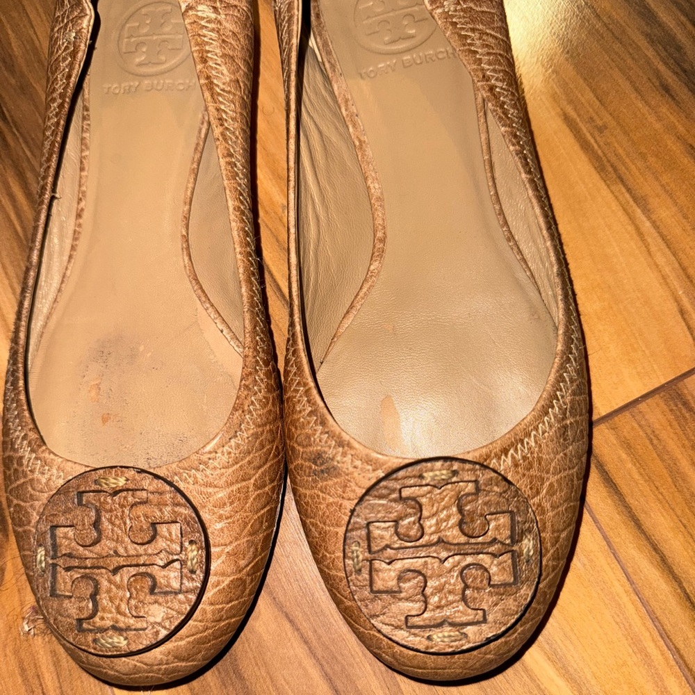 Tory Burch Brown Leather Loafers